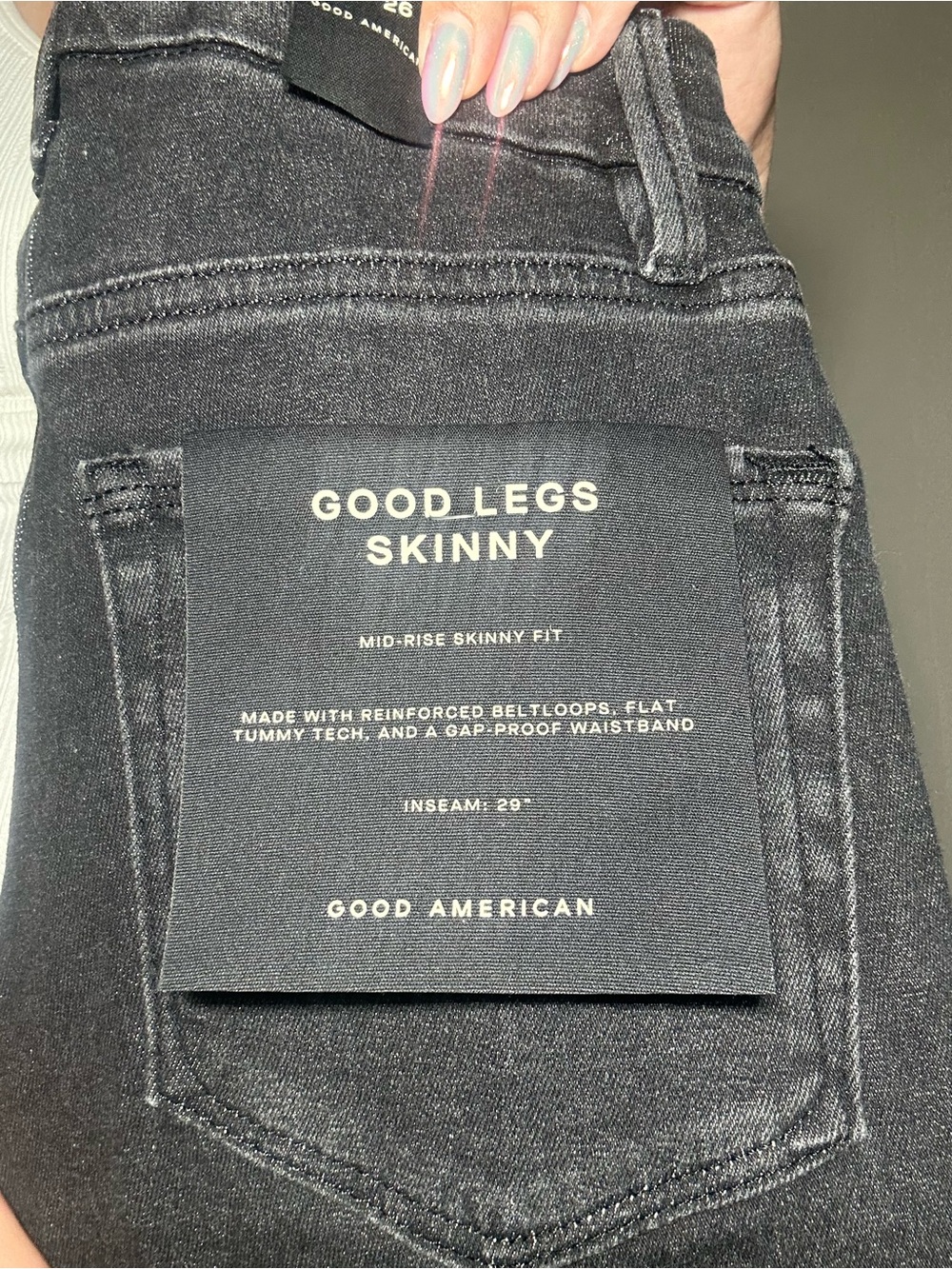 Good American Good Legs Skinny Jeans - Black size 2/26